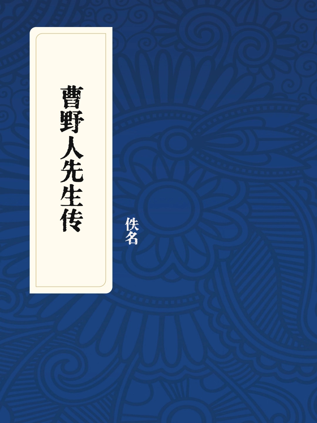 曹野人先生传