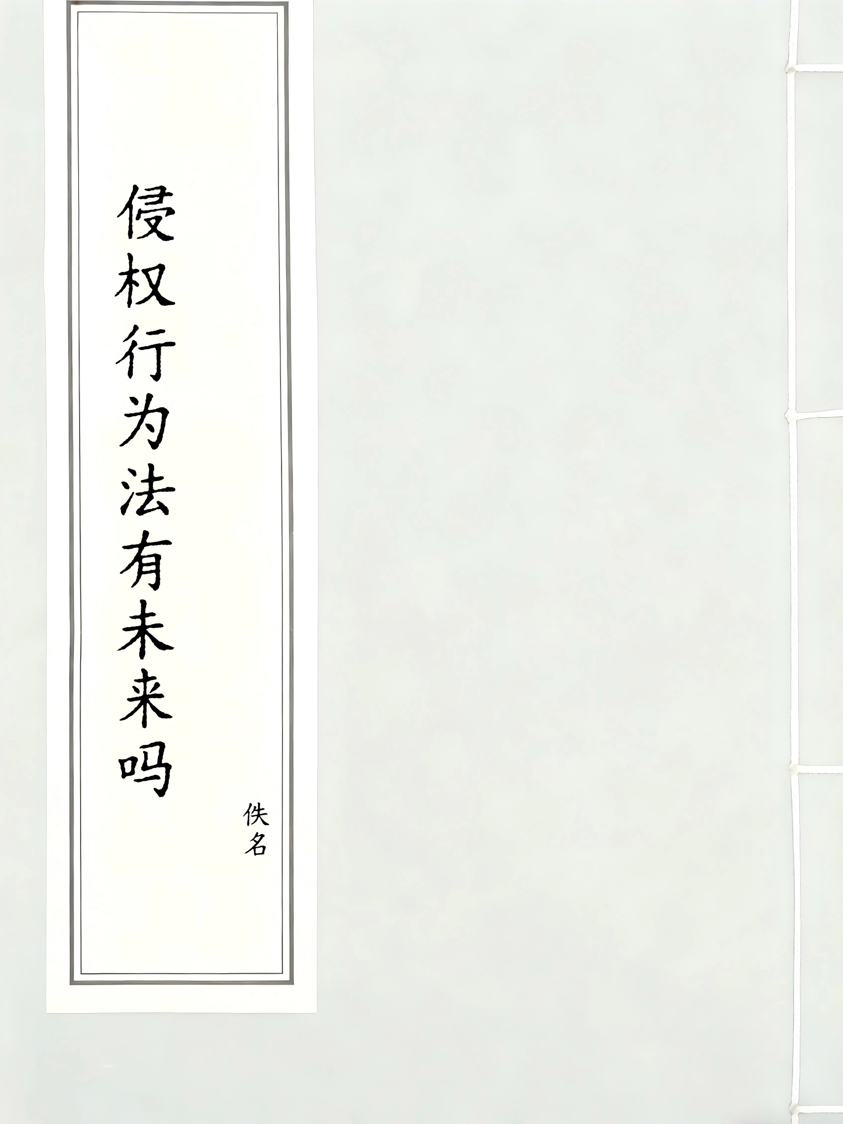 侵权行为法有未来吗
