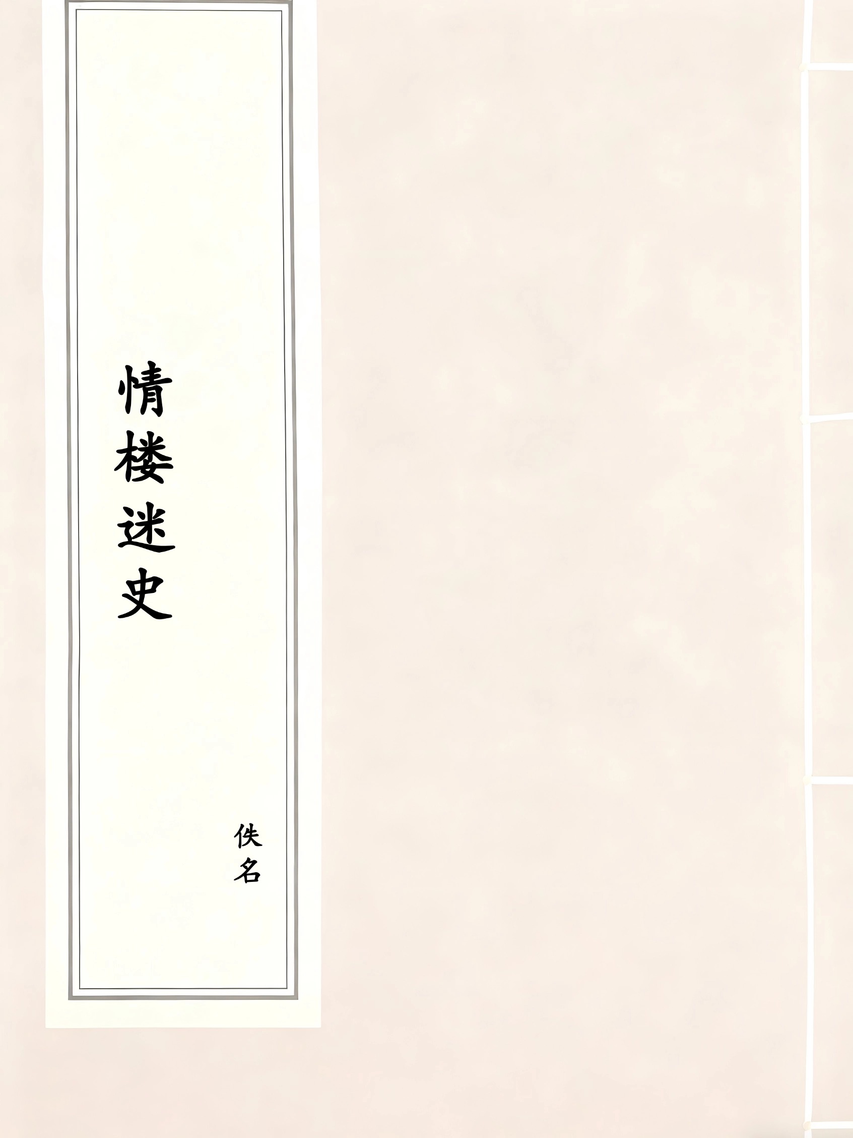 情楼迷史